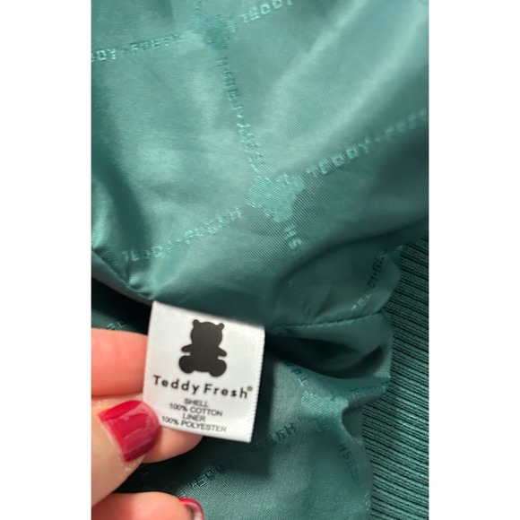 Teddy Fresh Grandpa Jacket Patchwork Plaid Size Small Pocket Multi Color EUC - Picture 7 of 13